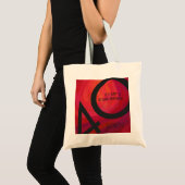 Rood 40 decennium van de verjaardag tote bag (Voorkant (product))