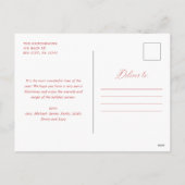 Rood 4 Foto Vrolijk Kleine Kerstmis Huisdier Vakan Feestdagenkaart (Achterkant)