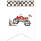 Rood 4 Wheeler Quad Bike Bunting Vlaggen Vlaggetjes (Eerste vlag)