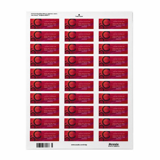 Rood 50 decennium etiket (Full Sheet)