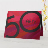 Rood 50 decennium kaart (Gele Bloem)