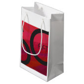 Rood 50 decennium klein cadeauzakje (Achterkant Gekanteld)