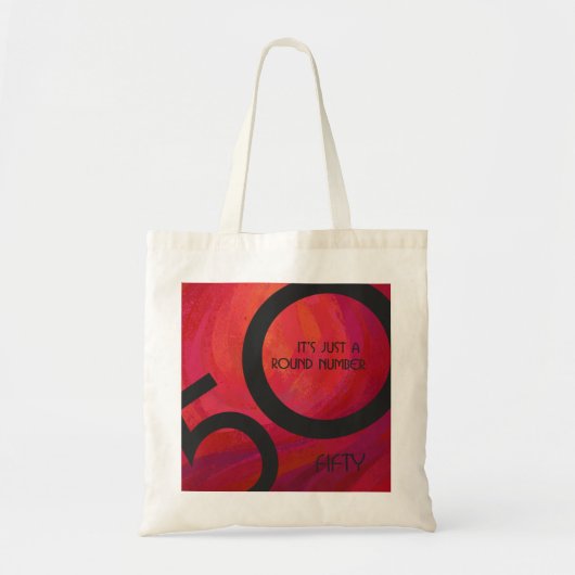 Rood 50 decennium tote bag (Voorkant)
