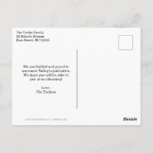 Rood 5-Fotocollage Afstuderen aankondiging Briefkaart (Achterkant)