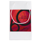 Rood 60 decennium van de geboorte klein cadeauzakje (Achterkant)