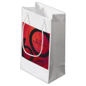 Rood 60 decennium van de geboorte klein cadeauzakje (Achterkant Gekanteld)