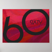 Rood 60 decennium van de geboorte poster (Voorkant)