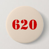 Rood 620 ronde button 7,6 cm (Voorkant)