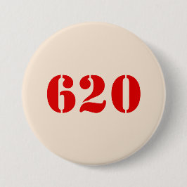 Rood 620 ronde button 7,6 cm