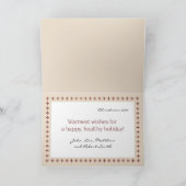 Rood 6 fotowenskaart feestdagen kaart (Binnen)