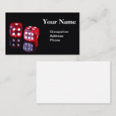 Rood 6-zijdig pokerdoekje visitekaartje (Voorkant / Achterkant)