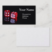 Rood 6-zijdig pokerdoekje visitekaartje (Voorkant / Achterkant)