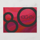 Rood 80 decennium briefkaart (Voorkant)