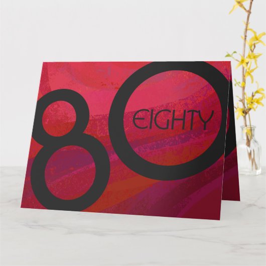 Rood 80 decennium kaart (Gele Bloem)