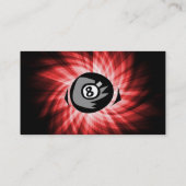 Rood 8 bal visitekaartje (Achterkant)