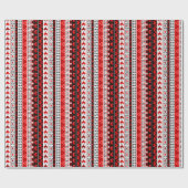 Rood 8 bit liefde harten cadeaupapier (Vlak)