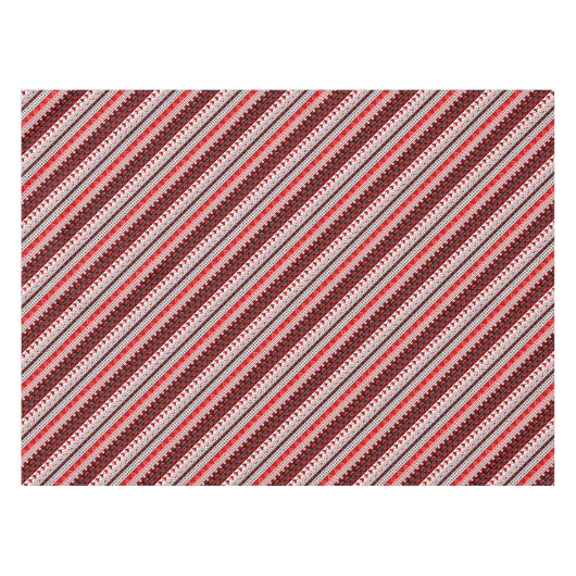 Rood 8 bit liefde harten tafelkleed (Voorkant (Horizontaal))