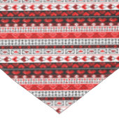 Rood 8 bit liefde harten tafelkleed (Gekanteld)