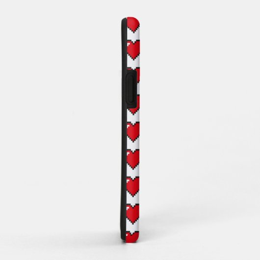 Rood 8-Bit Pixel Hart Patroon Case-Mate iPhone Case (Achterkant/rechts)