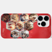 Rood 9 Fotocollage Moderne gepersonaliseerde naam Case-Mate iPhone Case (Achterkant (horizontaal))