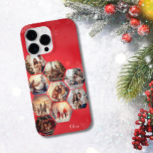 Rood 9 Fotocollage Moderne gepersonaliseerde naam