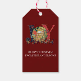 Rood aan wereldnationaliteit Je bericht Cadeaulabel