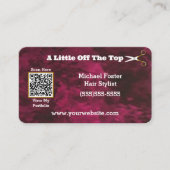 Rood aangepast QR-code Visitekaartje (Voorkant)