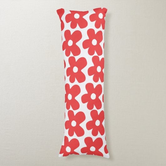 Rood aanlooppatroon lichaamskussen (Voorkant Verticaal)