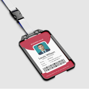 Rood   Aanpasbare werknemers-ID bedrijfsbeveiligin Badge