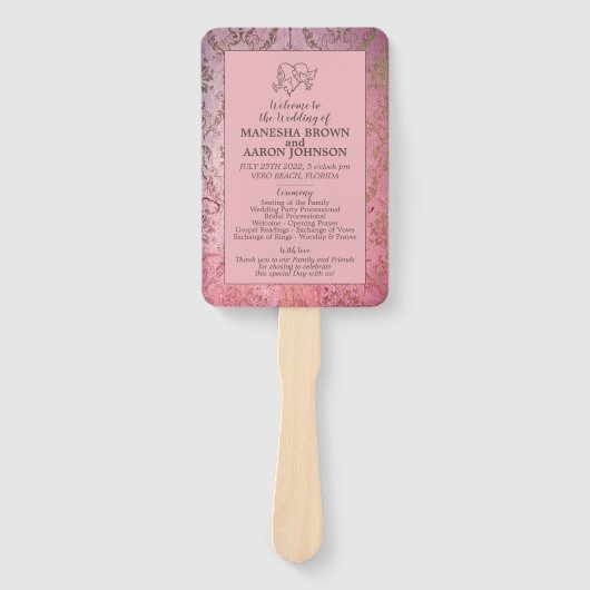 ROOD AARDBEI - Trouwprogramma waaier (Voorkant)