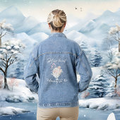 Rood aardbeienblauw bessenzoet Baby shower Denim Jacket