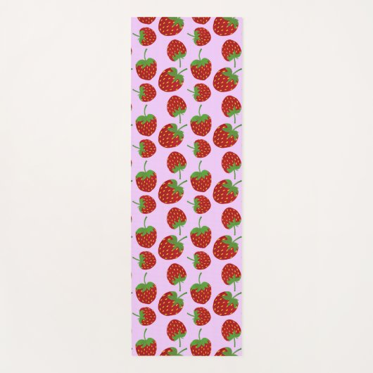Rood aardbeienroze yogamat (Voorkant)