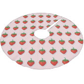 Rood aardbeipatroon kerstboom rok (Gekanteld)