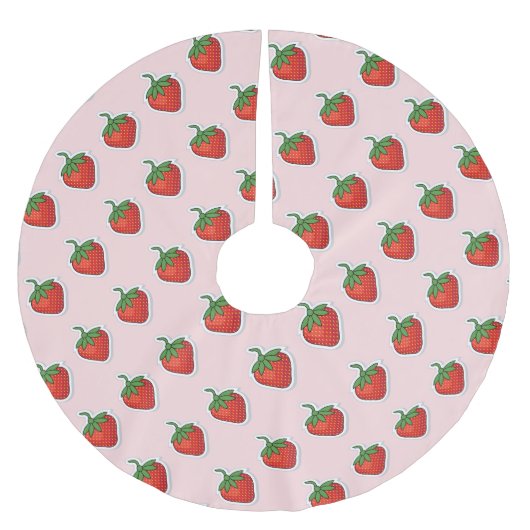 Rood aardbeipatroon kerstboom rok (Voorkant)