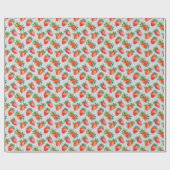 rood Abstract aardbeienpatroon Cadeaupapier (Vlak)