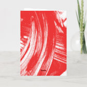 Rood | Abstract Afstuderen penseelstreken Bedankkaart (Achterkant)