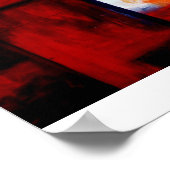 Rood Abstract Art Print Poster (Hoek)