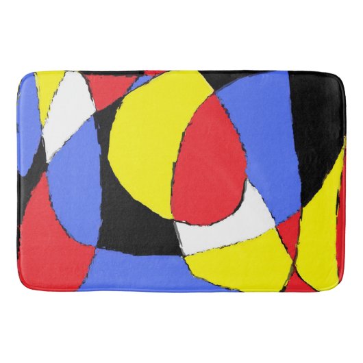 Rood Abstract Badmat (Voorkant)