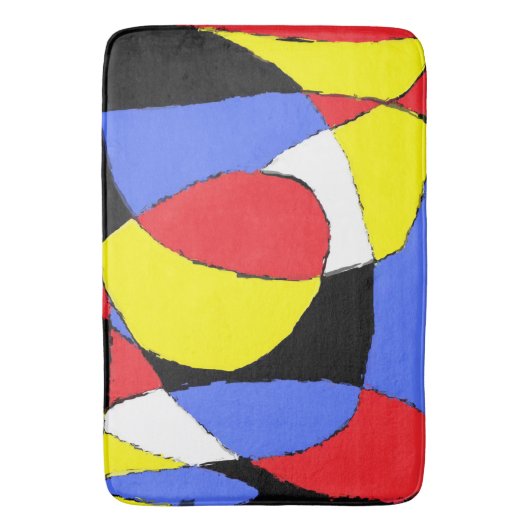 Rood Abstract Badmat (Voorkant Verticaal)