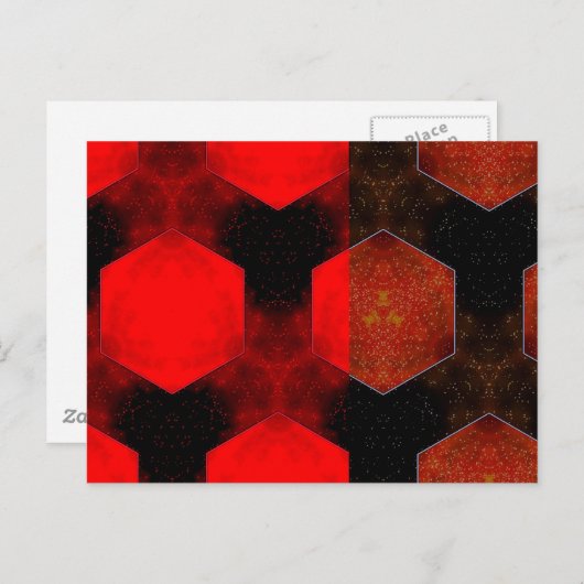 Rood Abstract Briefkaart (Voorkant / Achterkant)