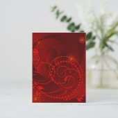 rood abstract briefkaart (Staand voorkant)
