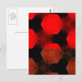 Rood Abstract Briefkaart (Voorkant / Achterkant)