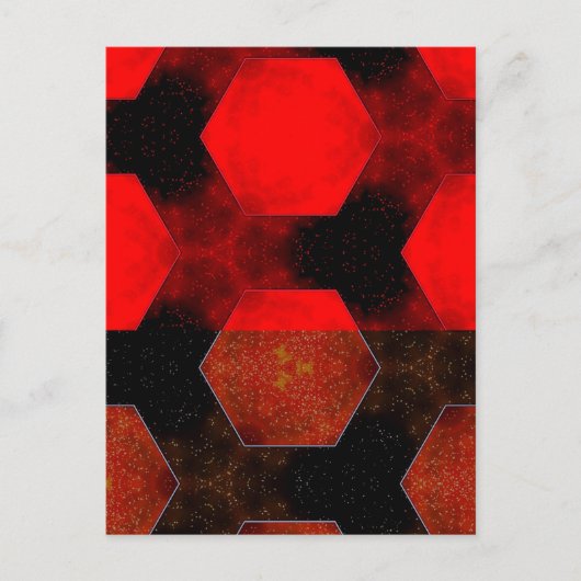 Rood Abstract Briefkaart (Voorkant)