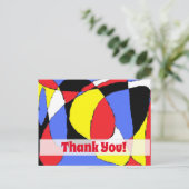 Rood Abstract Briefkaart (Staand voorkant)