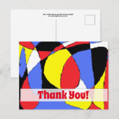 Rood Abstract Briefkaart (Voorkant / Achterkant)