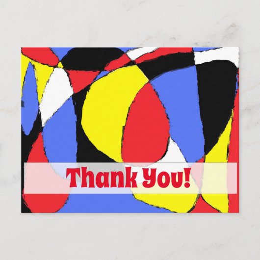 Rood Abstract Briefkaart (Voorkant)