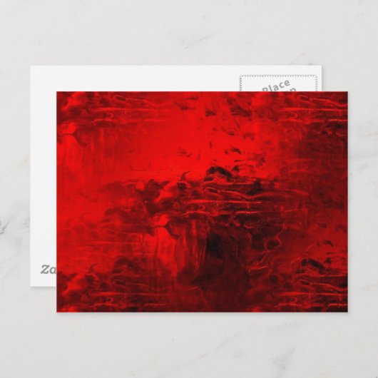 Rood Abstract Briefkaart (Voorkant / Achterkant)