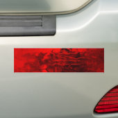 Rood Abstract Bumpersticker (Op auto)