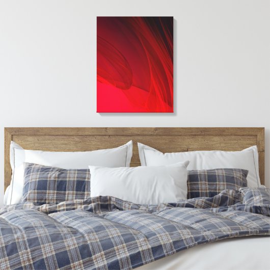 Rood Abstract Canvas Afdruk (Insitu (Slaapkamer))
