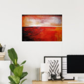 Rood Abstract canvas Afdrukken Modern Creatief Poster (Thuiskantoor)